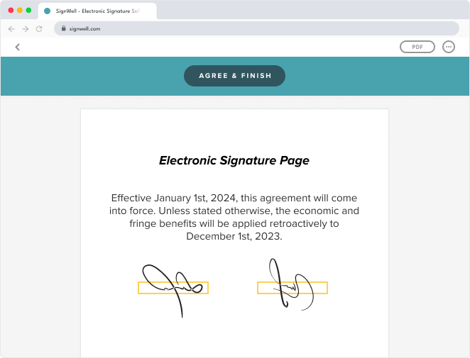 Electronic Signature Page
