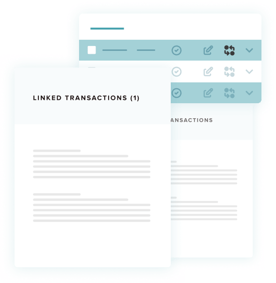 Linked transactions preview