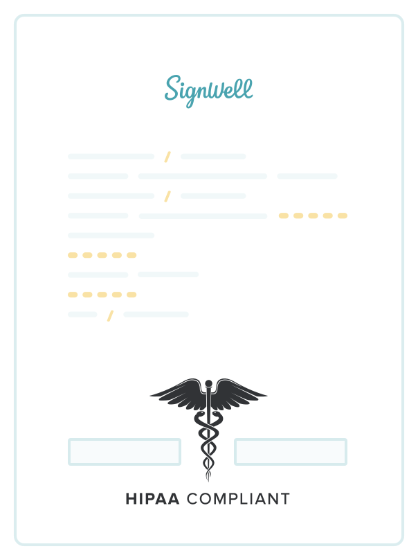 HIPAA-compliant SignWell document