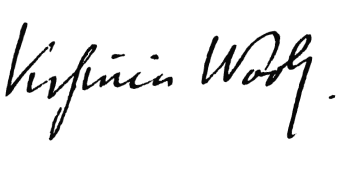 Virginia Woolf's signature