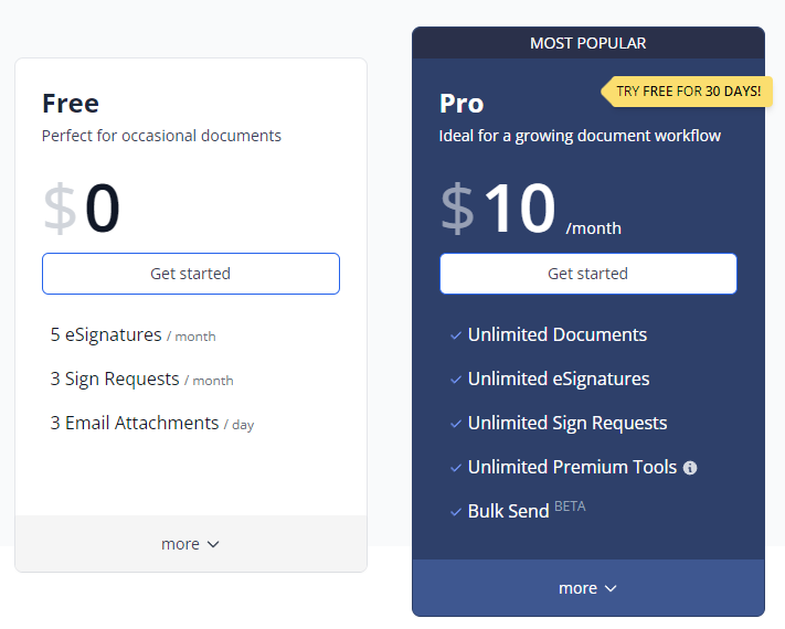 DocHub Pricing