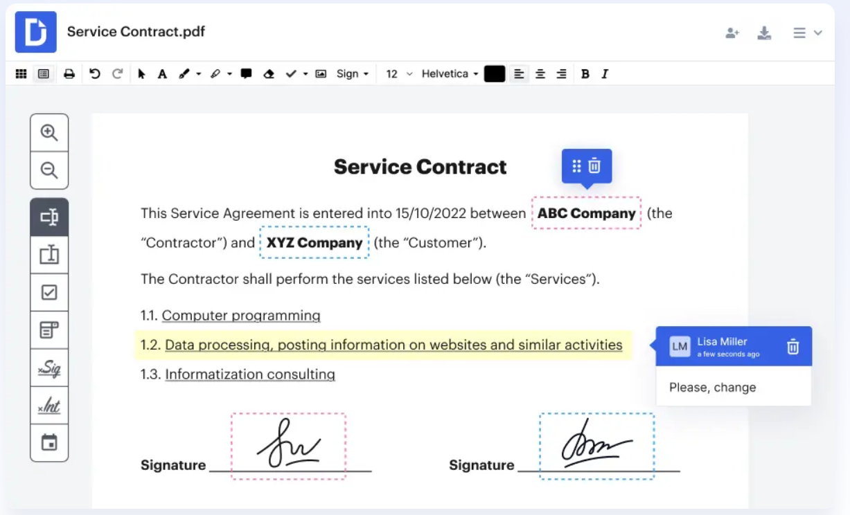 DocHub contract