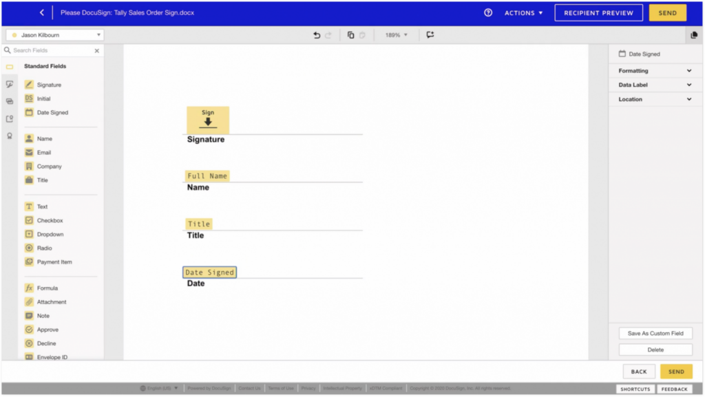 DocuSign signature
