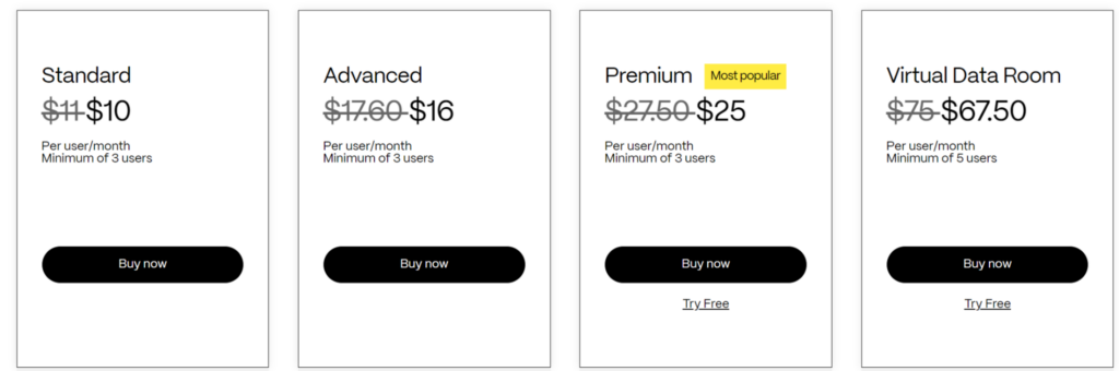 ShareFile pricing