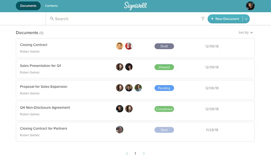 SignWell documents