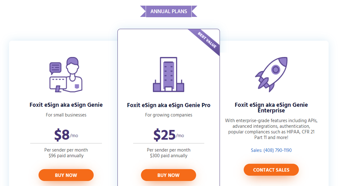 eSign Genie pricing