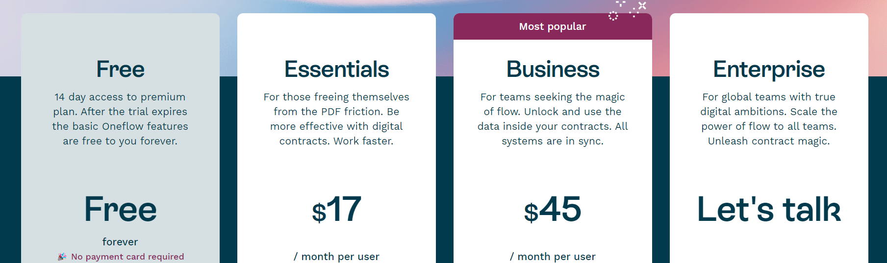 oneflow pricing