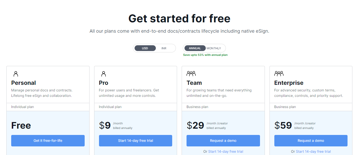 DocuX Pricing