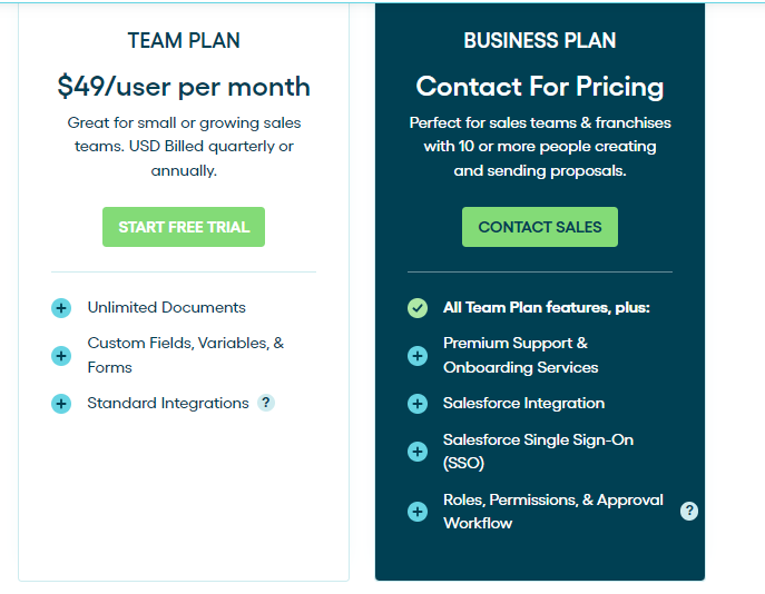 Proposify Pricing