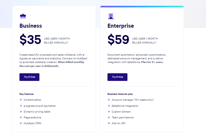Qwilr Pricing
