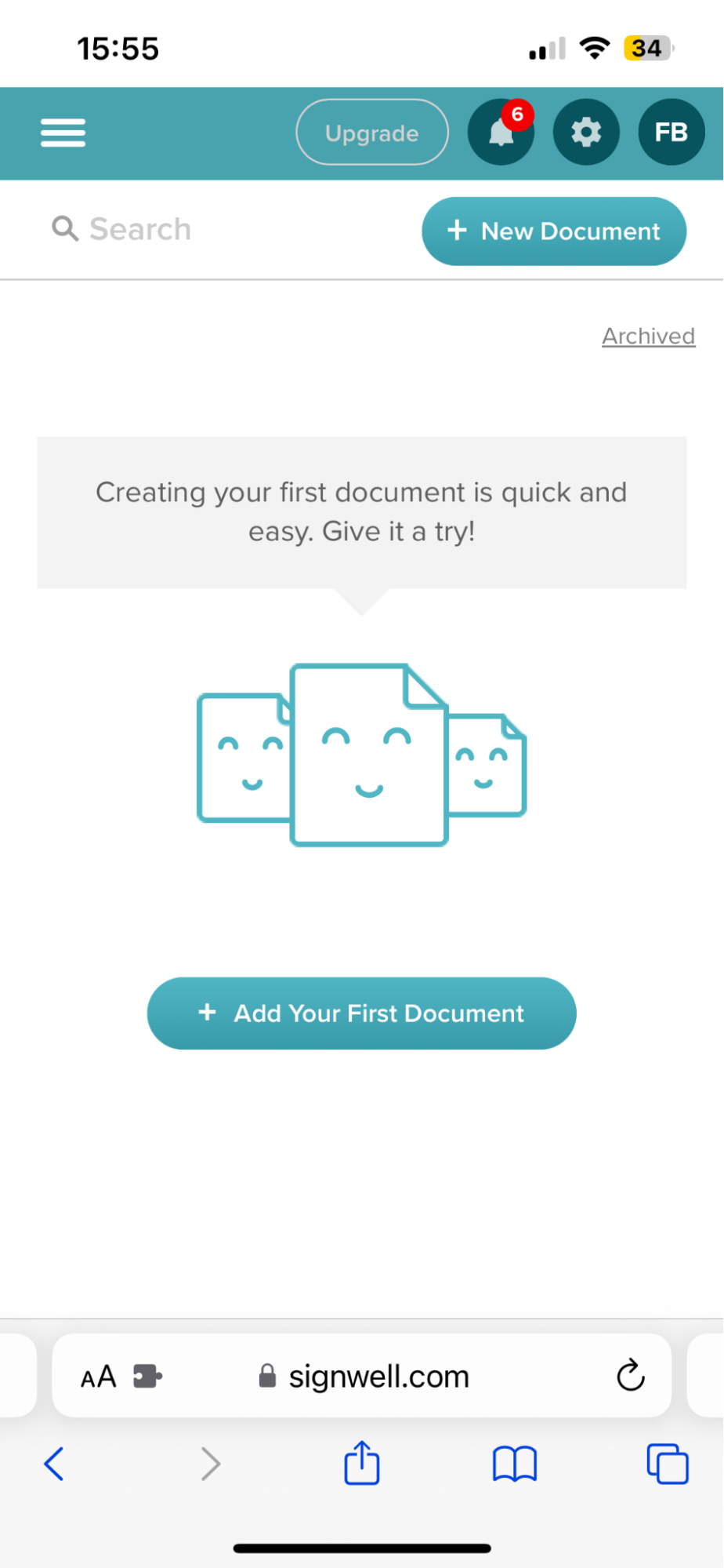 SignWell Mobile Document Upload