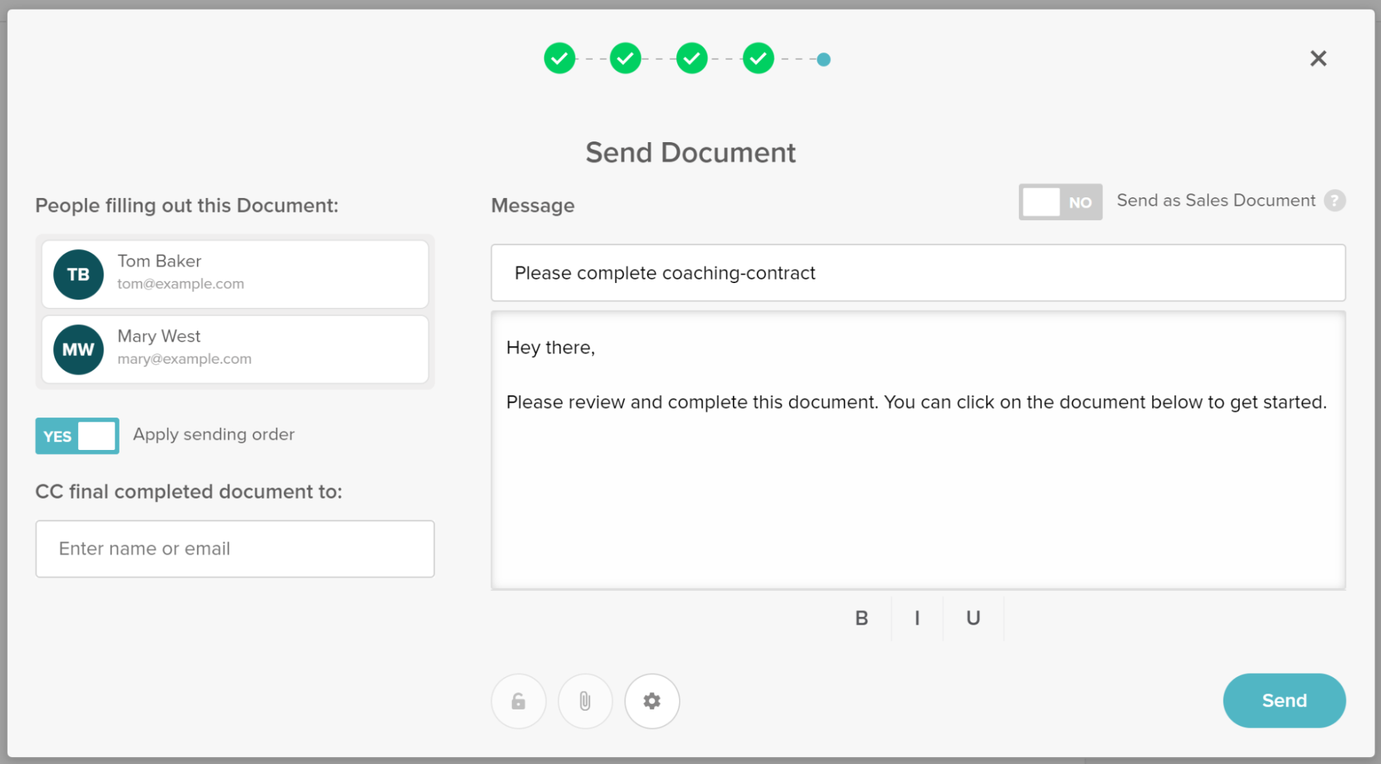 SignWell Signing Order