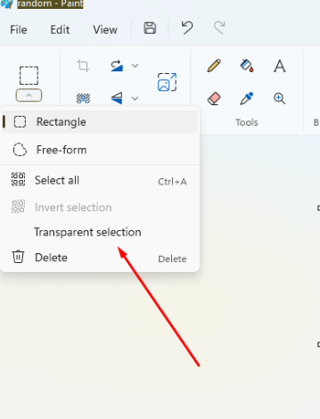 make signature background transparent microsoft paint