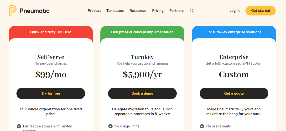 pneumatic pricing