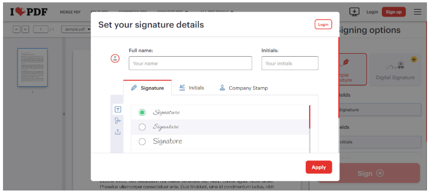e-sign
