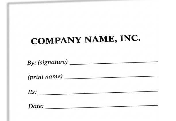 signature line
