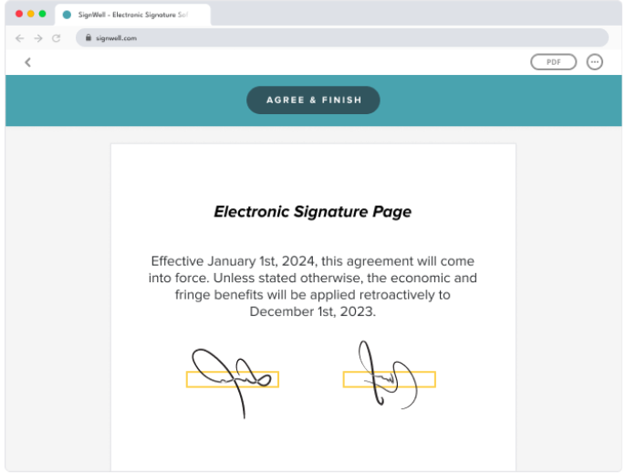 signature line