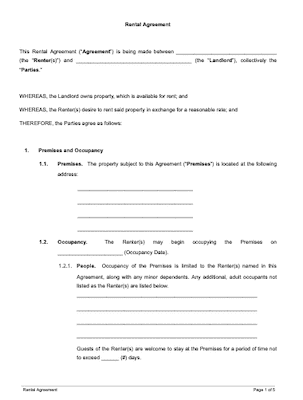 Basic Rental Agreement 